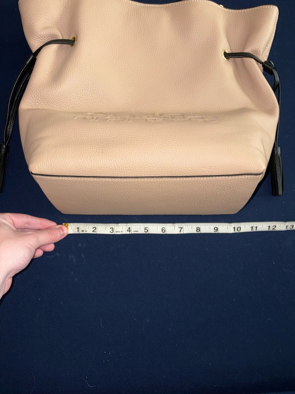 Coach Taupe Leather Purse with Black Accents - Picture 14 of 15